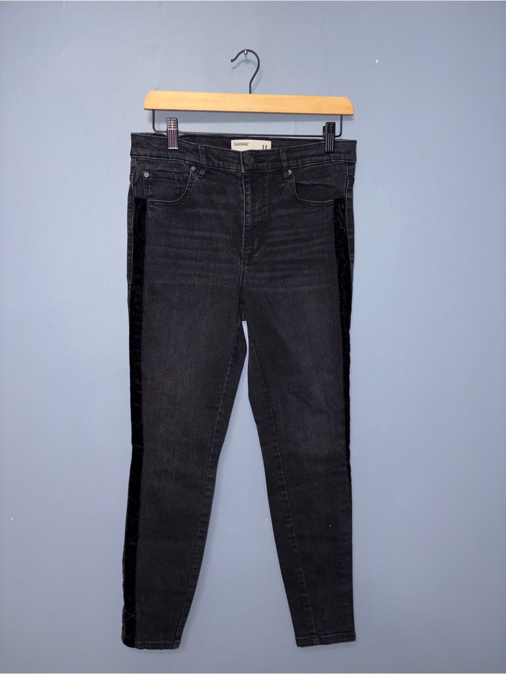 Garage • Black Velour Jeans